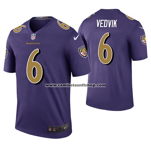 Camiseta NFL Legend Baltimore Ravens Kaare Vedvik Violeta Color Rush